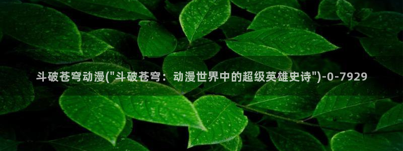 变身动漫：斗破苍穹动漫(\